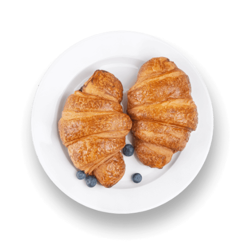 A plate of croissants