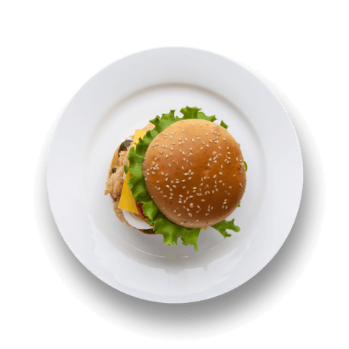 A plate of hamburger